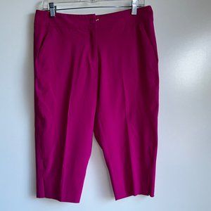 EP SPORT Knee Capri Fuschia Golf‎ Pants Size 8 ~EUC